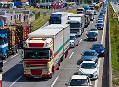 Rettungsgasse bei Stau