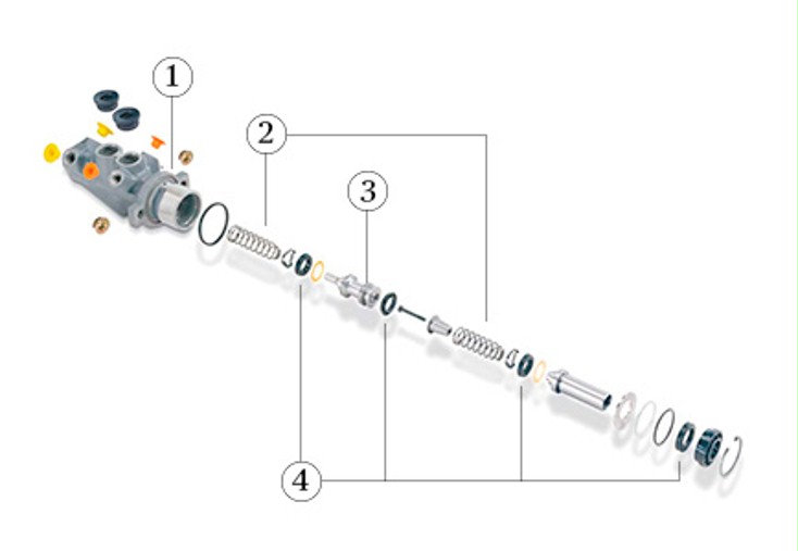 Bremskraftverstärker für Tandem Umbausatz / Druckspeicher Bremsen