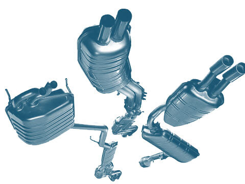 Bauteile für die Abgasanlage